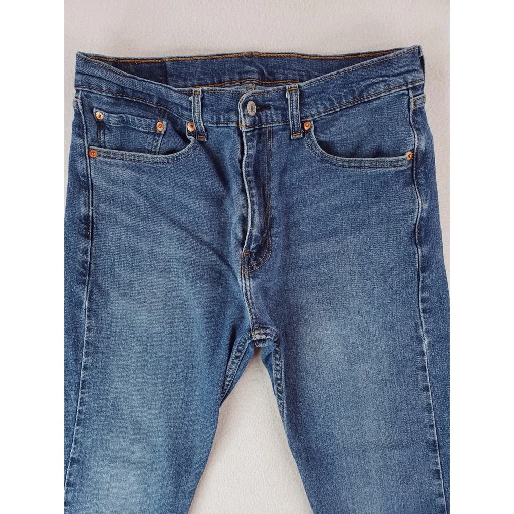 Levis 505 Jeans Mens 33x30 Blue Regular Straight Stretch Denim Pants Medium